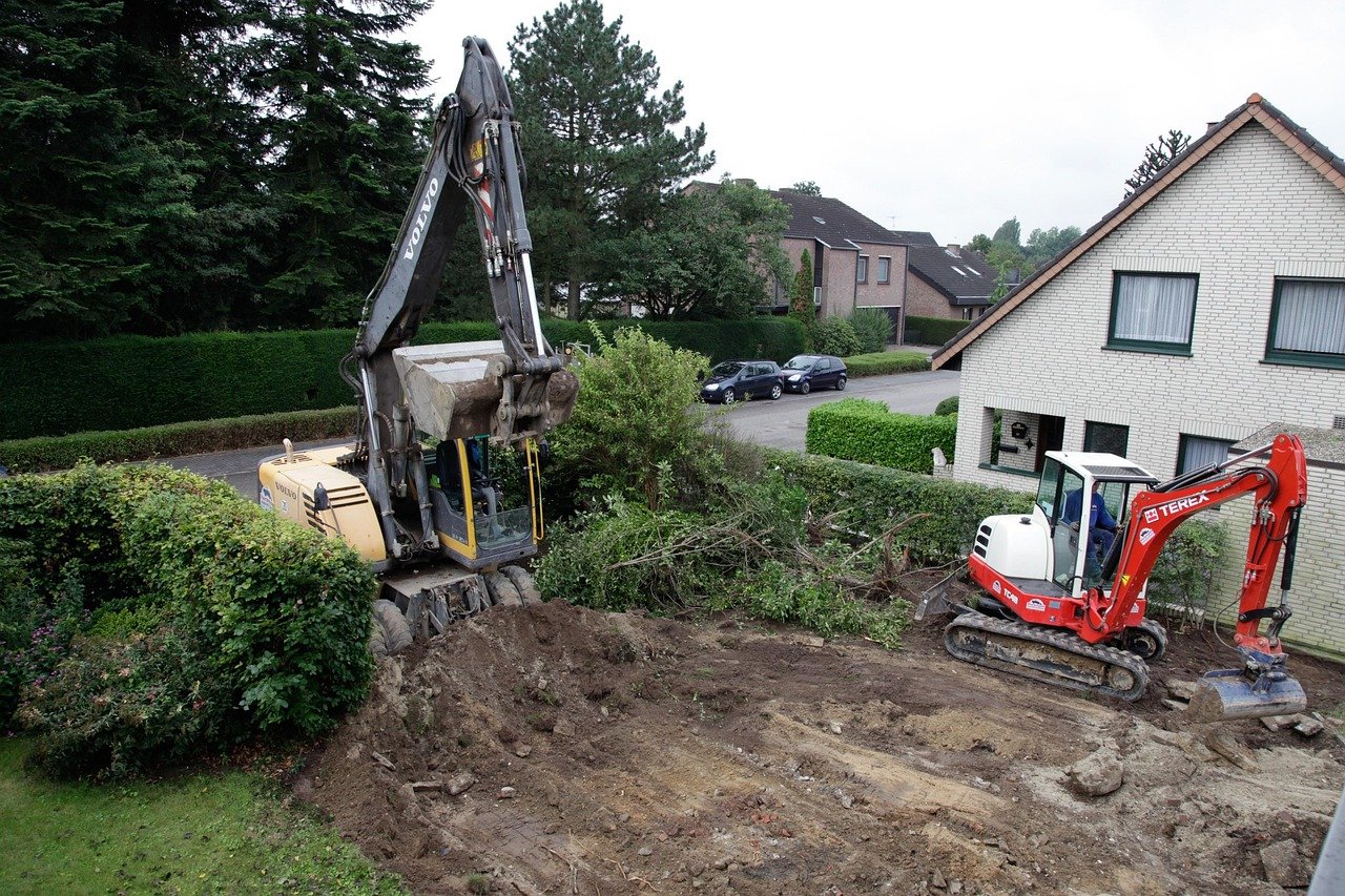 Préparer le terrain terrassement et assainissement chez les particuliers matériels et machines de construction
